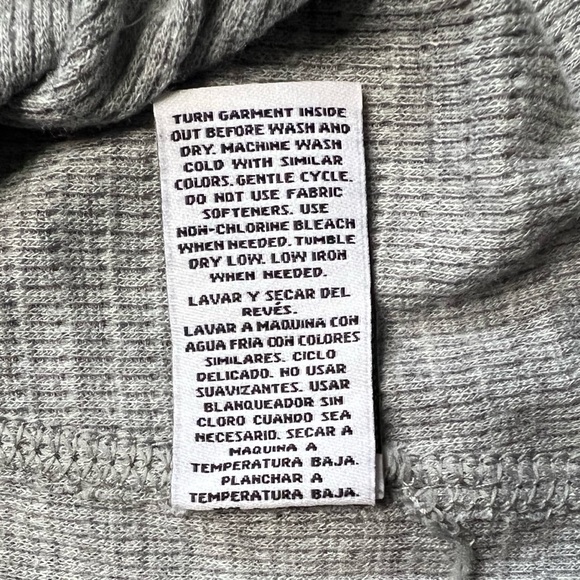 Wildfox : grey Haley brushed long sleeve V neck thermal - Picture 11 of 13